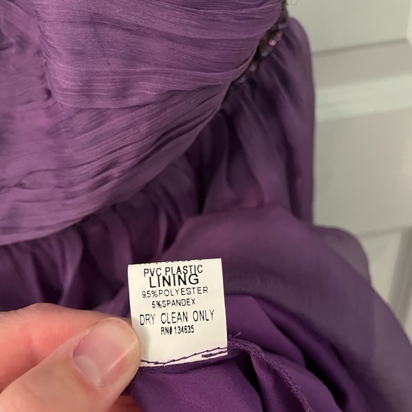 Minuet purple sparkly a line dress size medium - Picture 5 of 16